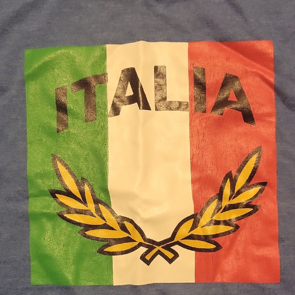 Italia Blue Men's Graphic Tee - Picture 3 of 8